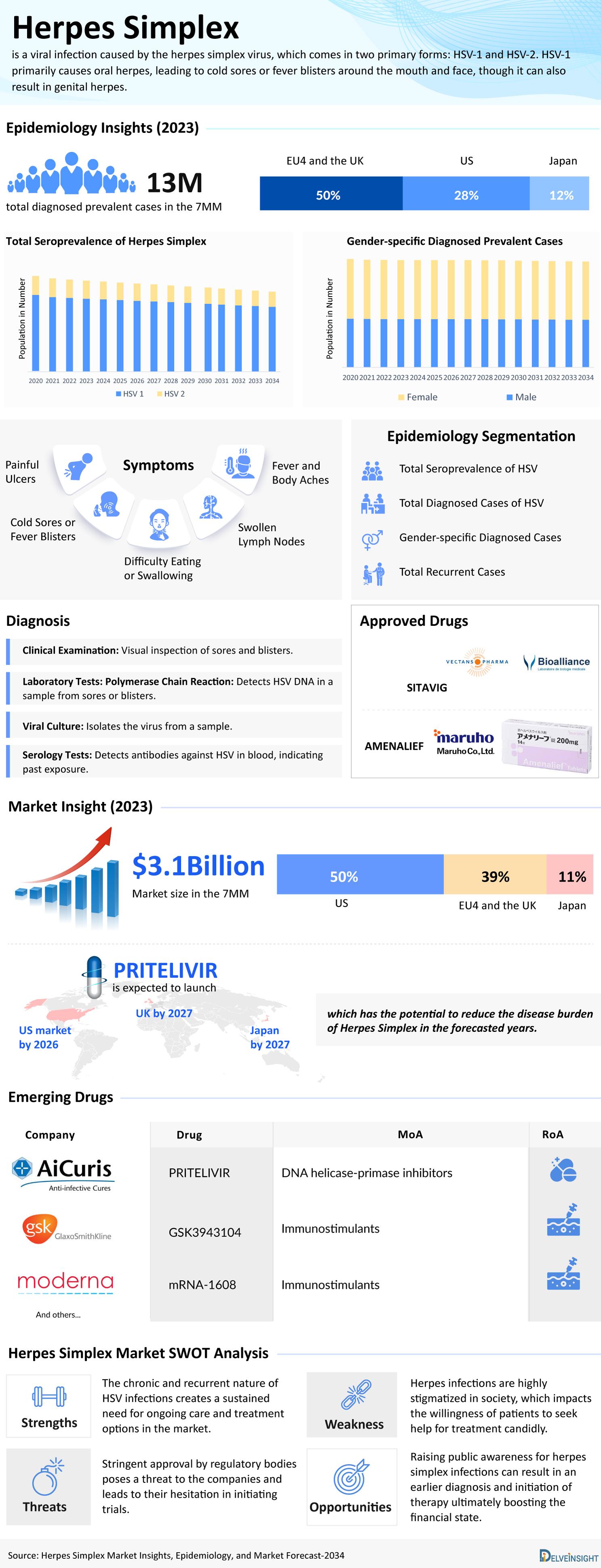 Herpes Simplex Market Infographic