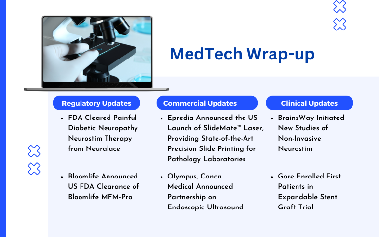 MedTech News for Epredia, Olympus, Neuralace, Bloomlife
